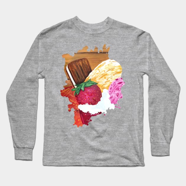 Ice Cream Dream Long Sleeve T-Shirt by adamzworld